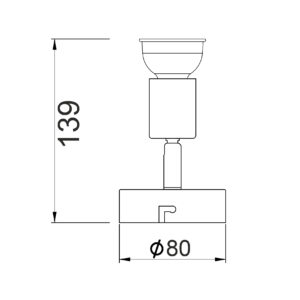 ΣΠΟΤ 1xGU10 ΜΑΥΡΟ MAT TRINITY ACA DECOR – MC634BK1