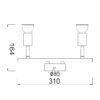 Σποτ II Μαύρο ΜΑΤ 2 Χ GU10 ACA DECOR  – MC634BK2