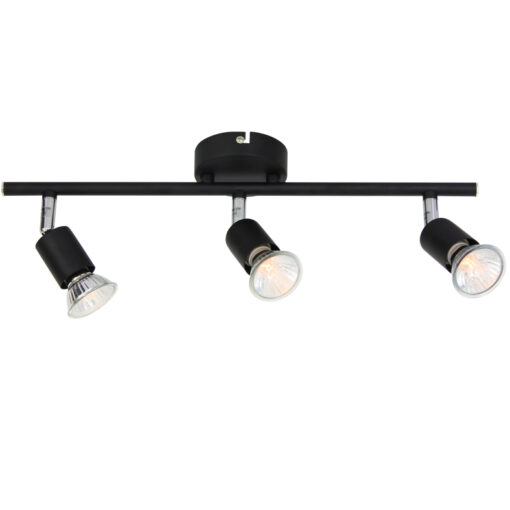 Σποτ III Μαύρο ΜΑΤ 3 Χ GU10 ACA DECOR – MC634BK3