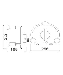 Σποτ III Ροζέτα Μαύρο ΜΑΤ 3 Χ GU10 ACA DECOR – MC634BK3G