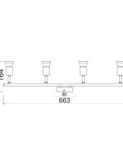 Σποτ 4ΧGU10 Μεταλλικό Γυαλιστό Χρυσό ACA DECOR – MC634PB4