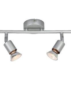 Φωτιστικό Σποτ Ράγα Ασημί 2xGU10 ACA DECOR – MC634SL2