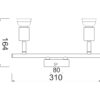 Φωτιστικό Σποτ Ράγα Ασημί 2xGU10 ACA DECOR – MC634SL2