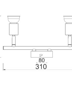 Φωτιστικό Σποτ Ράγα Ασημί 2xGU10 ACA DECOR – MC634SL2
