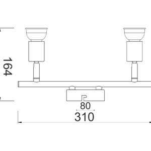 Φωτιστικό Σποτ Ράγα Ασημί 2xGU10 ACA DECOR – MC634SL2