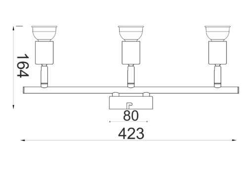 Φωτιστικό Σποτ Ράγα Ασημί 3xGU10 ACA DECOR – MC634SL3
