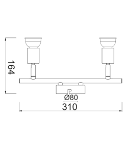 Φωτιστικό Σποτ Λευκό Ματ 2xGU10 Trinity ACA – MC634WH2