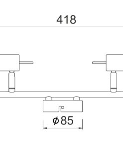 Φωτιστικό Σποτ Ράγα Νίκελ – Χρώμιο Διάφανο Γυαλί 2xGU10 ACA DECOR – MC6562