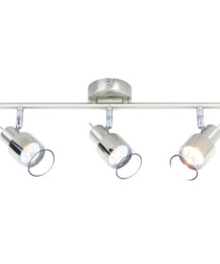 Φωτιστικό Σποτ Ράγα Νίκελ – Χρώμιο Διάφανο Γυαλί 3xGU10 ACA DECOR – MC6563