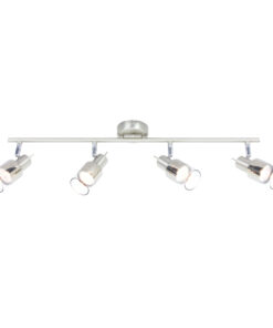 Φωτιστικό Σποτ Ράγα Νίκελ – Χρώμιο Διάφανο Γυαλί 4xGU10 ACA DECOR – MC6564
