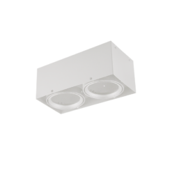Βάση Σποτ Οροφής 2xAR111 Ρυθμιζόμενη Λευκή 150x300x120 ACA – MCDAR2W