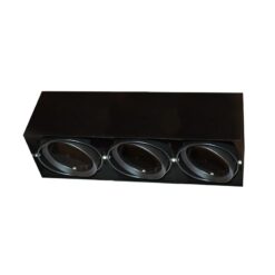 Βάση Σποτ Οροφής 3xAR111 Ρυθμιζόμενη Μαύρη 150x450x120 ACA – MCDAR3B