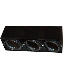 Βάση Σποτ Οροφής 3xAR111 Ρυθμιζόμενη Μαύρη 150x450x120 ACA – MCDAR3B