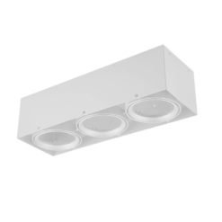Βάση Σποτ Οροφής 3xAR111 Ρυθμιζόμενη Λευκή 150x450x120 ACA – MCDAR3W