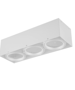 Βάση Σποτ Οροφής 3xAR111 Ρυθμιζόμενη Λευκή 150x450x120 ACA – MCDAR3W