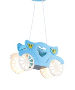 Παιδικό Φωτιστικό Οροφής με Άμαξα 2xE27 Πλαστικό-Μεταλλικό Λευκό-Γαλάζιο-Κίτρινο ACA DECOR – MD110042B
