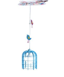 Παιδικό Φωτιστικό Οροφής Γαλάζιο Κλουβί E27 Ø200 ACA DECOR – MD150411B