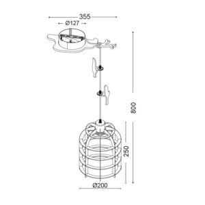 Παιδικό Φωτιστικό Οροφής Ροζ Κλουβί E27 Ø200 ACA DECOR – MD150411P