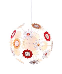 Παιδικό Φωτιστικό Οροφής με Λουλούδια 4xE14 Ø350 Πολύχρωμο ACA DECOR – MD160224FLW