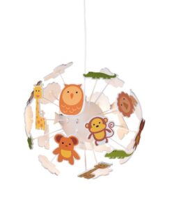 Παιδικό Φωτιστικό Οροφής με Ζωάκια 4xE14 Ø350 Πολύχρωμο ACA DECOR – MD160224ZOO