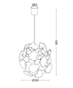 Παιδικό Φωτιστικό Οροφής με Ζωάκια 4xE14 Ø350 Πολύχρωμο ACA DECOR – MD160224ZOO