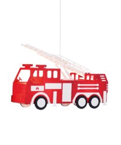 Παιδικό Φωτιστικό Οροφής με Πυροσβεστικό Όχημα 2xE27 Πλαστικό-Μεταλλικό Κόκκινο ACA DECOR – MD160232A