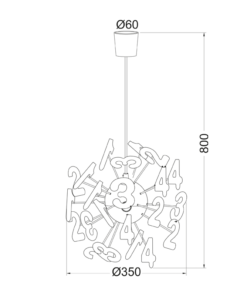 ΚΡΕΜΑΣΤΟ ΠΑΙΔΙΚΟ ΑΡΙΘΜΟΙ 4ΧE14 Φ35CM SCHOOL ACA – MD70854F