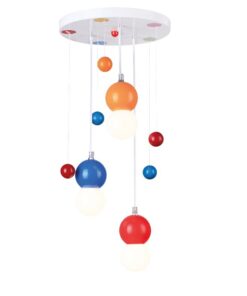 Παιδικό Φωτιστικό Οροφής 3xE27 Ø300 Πλαστικό-Μέταλλο Πολύχρωμο ACA DECOR – MD90523