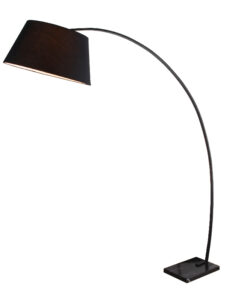 Φωτιστικό Δαπέδου με Μαύρο Μάρμαρο & Υφασμάτινο Καπέλο 1xE27 ACA DECOR – MF11185BK