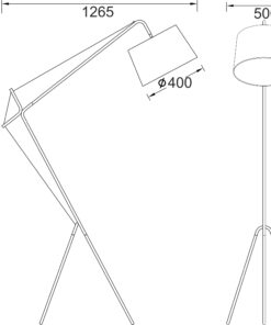 Φωτιστικό Δαπέδου Τρίποδας Λευκό Καπέλο 1xΕ27 ACA DECOR – MF14429WH