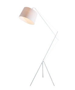 Φωτιστικό Δαπέδου Τρίποδας Λευκό Καπέλο 1xΕ27 ACA DECOR – MF14429WH