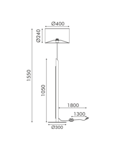 Φωτιστικό Δαπέδου Μαύρο Μεταλλικό+Φυσικό Ξύλο με Μπεζ Υφασμάτινο Καπελο 1xΕ27 H155cm D40cm CLIFF ACA – MF21858