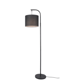 Φωτιστικό Δαπέδου 1ΧΕ27 Μαύρο Μεταλλικό με Μαύρο Υφασμάτινο Καπέλο L40.7*W30*H152cm JOAN ACA – MF240533