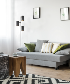 Φωτιστικό Δαπέδου 3xΕ27 Μαύρο Μεταλλικό D15*H165cm KENNETH ACA – MF240573