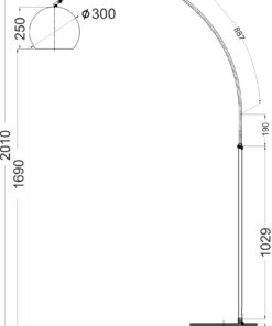 Φωτιστικό Δαπέδου με Μαύρο Μάρμαρο & Λευκό Γυαλί 1xΕ27 ACA DECOR – MF70261B