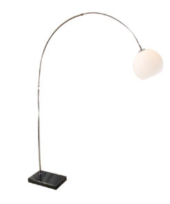 Φωτιστικό Δαπέδου με Μαύρο Μάρμαρο & Λευκό Γυαλί 1xΕ27 ACA DECOR – MF70261B