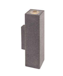 ^ΤΕΤΡΑΓΩΝΟ ΕΠΙΤΟΙΧΟ ΦΩΤΙΣΤΙΚΟ UP-DOWN IP65 2XGU10 ΜΑΥΡΟ ΤΣΙΜΕΝΤΟ ACA – MK0022SB