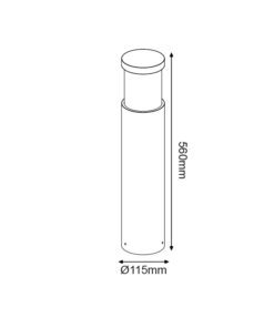Φωτιστικό Δαπέδου 1xE27 κήπου 56cm κόκκινο τσιμέντο + πλαστικό IP65 ACA – MK031R-560