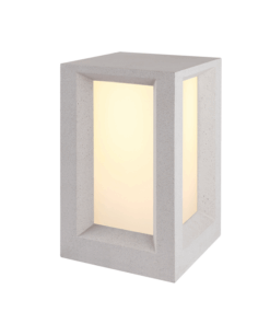 Φωτιστικό Δαπέδου 1xE27 κήπου 33cm λευκό τσιμέντο + πλαστικό IP65 ACA – MK039W-330