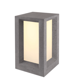 Φωτιστικό Δαπέδου 2xE27 Κήπου 33cm Μαύρο Τσιμέντο + Πλαστικό IP65 ACA – MK039B-330