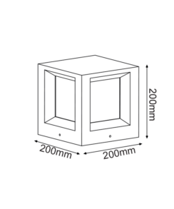 ^ΦΩΤΙΣΤΙΚΟ ΚΗΠΟΥ 200MM IP65 Ε27 Max.7W ΜΑΥΡΟ ΤΣΙΜΕΝΤΟ & PC ΚΑΛΥΜΜΑ ACA – MK041B-200