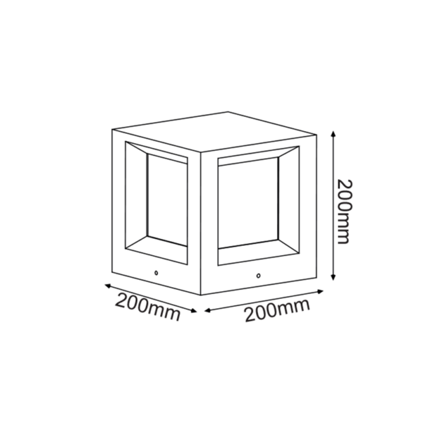 ^ΦΩΤΙΣΤΙΚΟ ΚΗΠΟΥ 200MM IP65 Ε27 Max.7W ΜΑΥΡΟ ΤΣΙΜΕΝΤΟ & PC ΚΑΛΥΜΜΑ ACA – MK041B-200