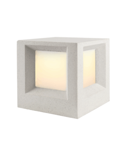 Φωτιστικό Δαπέδου 1xE27 κήπου 20cm λευκό τσιμέντο + πλαστικό IP65 ACA – MK041W-200