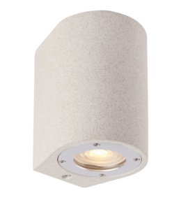 Απλίκα σποτ εξωτερικού χώρου 1x GU10 λευκό τσιμέντο και ανοξ. ατσάλι IP65 – MK0521RW