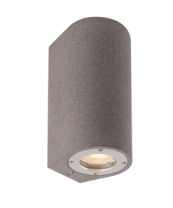 Απλίκα σποτ εξωτερικού χώρου up-down 2xGU10 μαύρο τσιμέντο και ανοξ. ατσάλι IP65 -MK0522RB