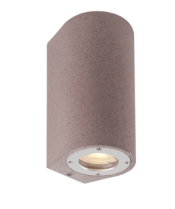 Απλίκα σποτ εξωτερικού χώρου up-down 2xGU10 κόκκινο τσιμέντο και ανοξ. ατσάλι IP65 – MK0522RR