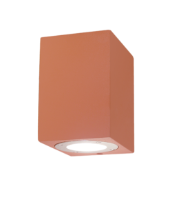 Επίτοιχο Φωτιστικό Τετράγωνο IP65 1xGU10 Τερακότα Τσιμέντο ACA – MK0531STC