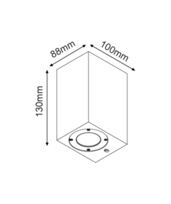 ^ΤΕΤΡΑΓΩΝΟ ΕΠΙΤΟΙΧΟ ΦΩΤΙΣΤΙΚΟ IP65 GU10 ΛΕΥΚΟ ΤΣΙΜΕΝΤΟ ACA – MK0531SW
