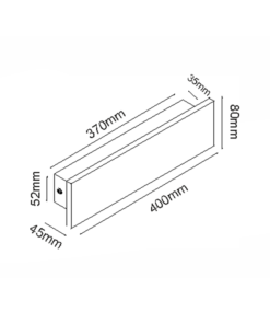^ΕΠΙΤΟΙΧΟ ΓΡΑΜΜΙΚΟ ΦΩΤΙΣΤΙΚΟ LED SMD 12W 760LM 230V AC 3000K RA80 IP65 30.000HRS ΛΕΥΚΟ ΤΣΙΜΕΝΤΟ ACA – MK063400W