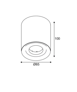 ΕΠΙΤΟΙΧΟ ΦΩΤΙΣΤΙΚΟ 1ΧGU10 ΜΑΥΡΟ ΤΣΙΜΕΝΤΟ D8,5XH10CM MONTE ACA DECOR – MK141S10B